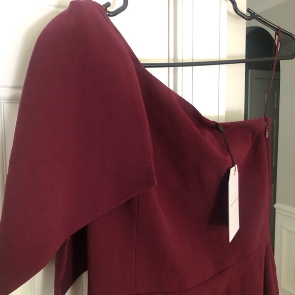 New w Tag: Dress The Population Tiffany Dress. Burgundy. Size Small - Picture 7 of 15